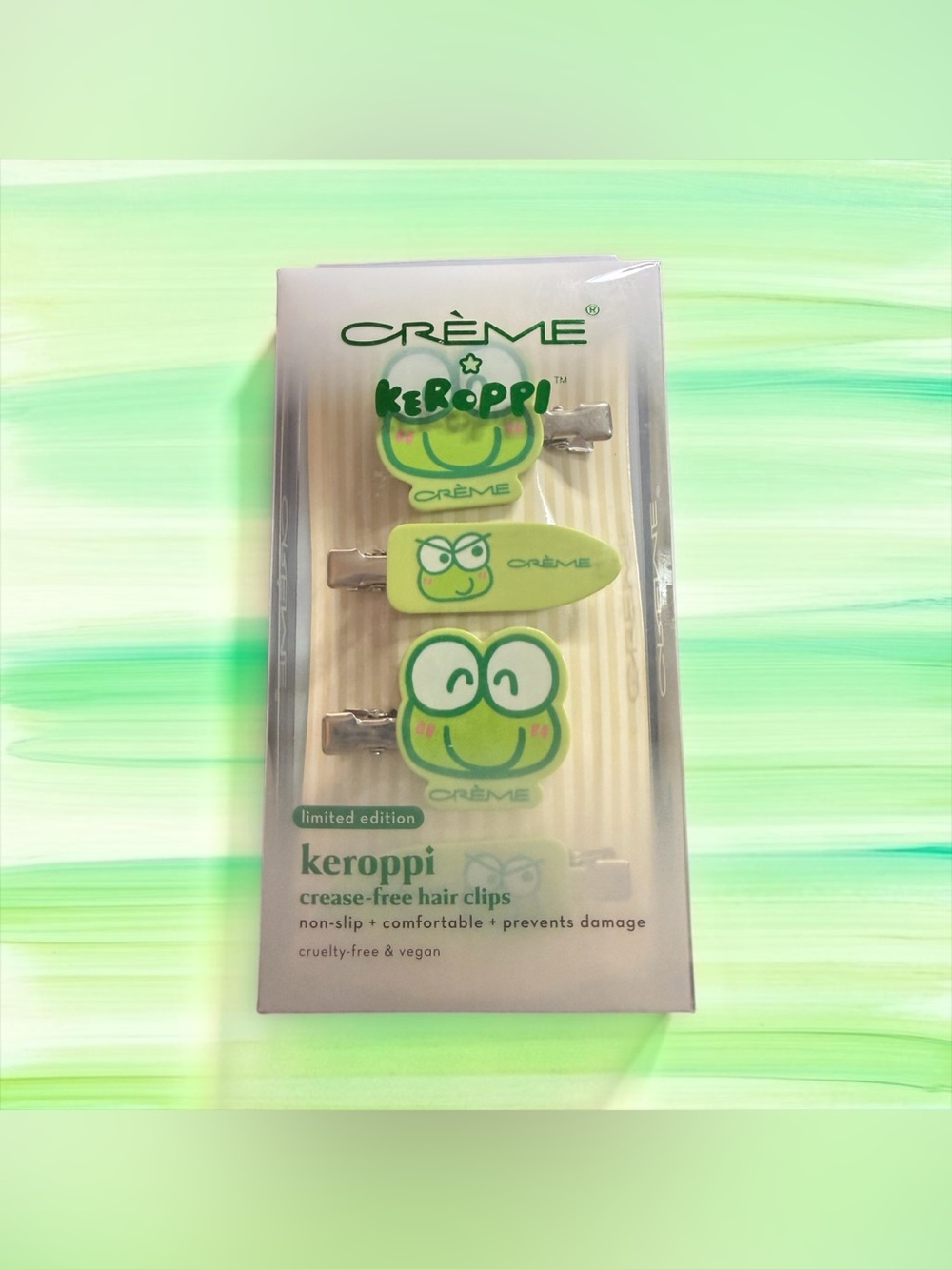 🏷️‼️5/$25🏷️‼️💚THE CREME’ SHOP & KEROPPI💚4-PC LTD Edition Crease-Free Hair Clips